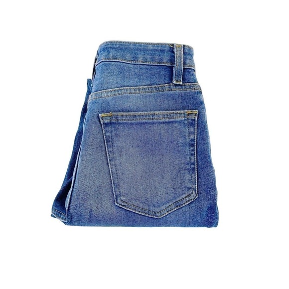 BDG Girlfriend High-Rise Dark Wash Denim Split Zippered Hem Jeans SZ27 MINT - Picture 1 of 9